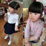 韩版3岁童装2016春季新款4女童打底衫5儿童立领花边6上衣7T恤衫8