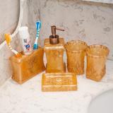 欧式树脂卫浴五件套 浴室牙具洗漱套装 家居漱口杯卫浴套装