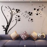 圆点大树创意3d水晶亚克力立体墙贴画客厅沙发电视背景墙面装饰画