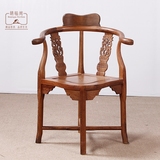 红木家具 鸡翅木圈椅 中式仿古实木古典宫廷椅 围椅 鸡翅木三角椅
