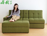 简约现代日式小户型客厅多功能带强大储物空间布艺沙发床组合