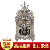 新款欧式 复古台钟仿古座钟 客厅装饰品摆设件 美式古董青铜坐钟