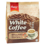 马来西亚进口咖啡super超级 速溶白咖啡炭烧二合一375克 无添加糖