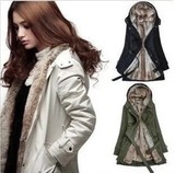 外贸批发2015冬装新款毛毛胆韩版女装中长款外套加厚大码棉衣大衣