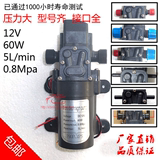 12V24V60W电动隔膜泵直流自吸增压洗车植保机喷雾器水泵接口齐全