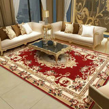 欧式客厅茶几地毯 欧美卧室床边毯 现代简约加厚手工雕花图案地毯