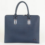 法国名牌马克西姆男包时尚经典商务蓝色公文包手提包进口牛皮