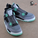 香港公司货Air Jordan IV灰绿AJ4乔丹4代篮球鞋男女鞋 308497-033