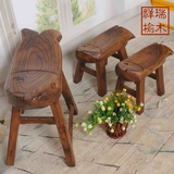 特价做旧整装原木老榆木实木换鞋凳化妆凳矮凳吧台凳餐桌配套凳子