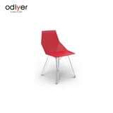 odiyer创意椅子 菱形个性时尚餐厅会议室玻璃钢座椅户外简约椅子