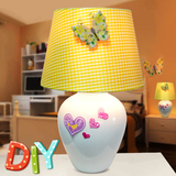 生活旺现代简约时尚个性创意DIY可爱陶瓷装饰台灯 儿童卧室床头灯