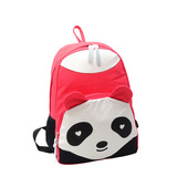 女包韩版卡通熊猫帆布双肩背包儿童书包可爱旅行包学生书包女包