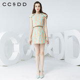 【有L码】CCDD2016春秋新款专柜正品织套装上衣+短裙两件气质通勤