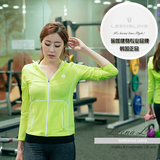 韩国正品代购春夏季新女瑜伽健身外套连帽开衫运动款上衣跑步户外