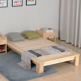 定制榻榻米床实木松木矮床双人简约现代单人1.2.1.8床小床儿童床