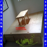 广州全实木松木家具简易榻榻米日式地台和室几升降桌床可定制做