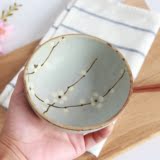 日本进口陶瓷经典哑光釉蓝梅小米饭碗酱料碗小菜碗沙拉碗创意家用