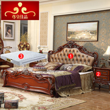 成套家具 欧式卧室成套家具套装组合 美式实木双人床床头柜床垫