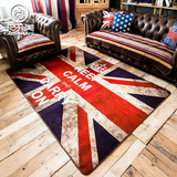 卡乐美英伦风米字旗英国旗地毯客厅卧室茶几沙发地垫复古做旧创意