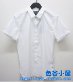 正品SELECTED思莱德 男士新款韩版白色短袖衬衫衬衣415204018