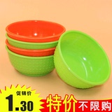 塑料碗仿瓷碗密胺餐具彩色小碗快餐米饭碗粥汤碗儿童防摔碗