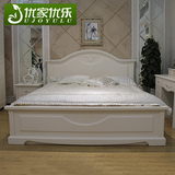 韩式田园床公主床卧室双人床1.5米1.8欧式箱体白色床硬板储物婚床
