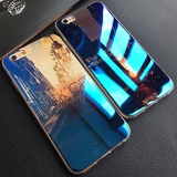 F·L 苹果6/6s手机壳iPhone6s 硅胶保护套蓝光电镀镜面防摔软壳