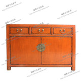 新中式仿古典家具实木餐边柜储物柜定制现代简约白色玄关柜装饰柜