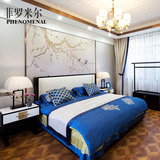 菲罗米尔新中式双人床现代简约水曲柳实木婚床1.5米1.8米卧室家具