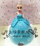 冰雪奇缘艾莎公主芭比娃娃儿童卡通生日蛋糕北京广州速递全国发货