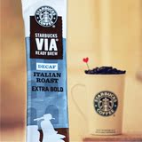 进口 美国咖啡Starbucks星巴克via速溶咖啡 低因意大利烘焙3.3克