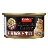 波奇网 宠物猫零食富力鲜白身鲔鱼牛肉金罐85g猫罐头湿粮幼猫零食