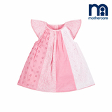 英国mothercare正品代购 16夏女宝宝女童粉色蕾丝拼接 飞袖连衣裙