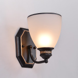 美式乡村壁灯现代简约卧室客厅灯创意壁灯过道复古风格铁艺走廊灯