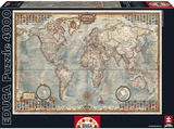 14827世界行政古地图4000片/西班牙EDUCA进口拼图/礼物装饰画益智