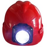 配头灯的安全帽 带强光手电的安全帽 夜间照明头盔 充电强光LED