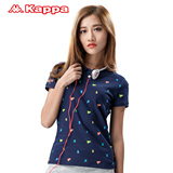 [惠]Kappa 女POLO衫 运动短袖 休闲半袖 女款翻领上衣 |K0522PD10