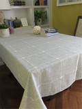 优菲特加厚日式棉麻素色桌布良品文艺餐桌盖巾纯色格子台布书桌布