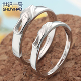 情侣戒指对戒韩版创意活口结婚镀金镀银戒子男女一对仿真钻石戒指