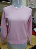 2014年女式纯色粉色平板羊绒衫，量身定做样衣上市！！
