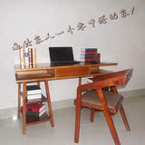 简约现代 台式dnz电脑桌卧室带抽屉家用松木书桌简易实木办公桌子