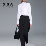 XSA欧美大牌气质大码职业套装春秋款女2016时尚高端长裤两件套