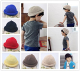 儿童帽子1-6岁男女童秋冬韩版宝宝单色婴幼小孩套头针织毛线盆帽
