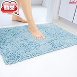 日本LEC 超细纤维防滑垫子客厅浴室地垫吸水速干地毯小中大号蓝
