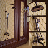 RGCN卫浴 美式淋浴器冷热水龙头全铜喷头欧式仿古淋浴花洒套装