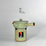 煮茶炉 酒精炉 粗陶陶瓷茶具 日式煮茶器 茶壶|底座|酒精灯 古陶