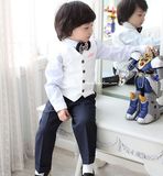 现货韩国进口正品代购儿童礼服男童西服马甲套装正装宝宝演出服装