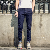 F．K．P2016春季新款男士牛仔裤青年个性修身韩版小脚显瘦裤子男