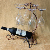 包邮铁艺酒架红酒架创意欧式时尚葡萄酒瓶架酒杯架悬挂吧台酒架子