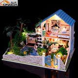 手工拼装建筑模型diy小屋超大型豪华小房子制作生日礼物场景浪漫